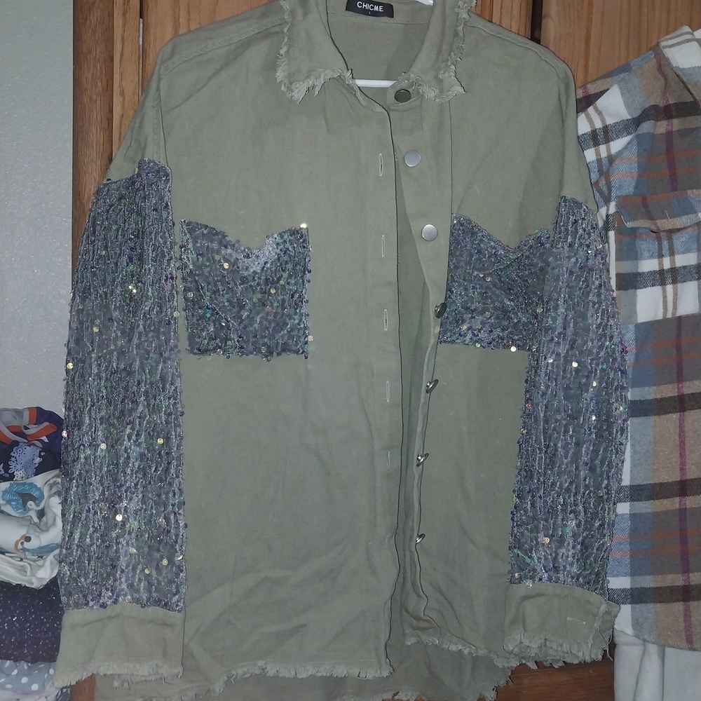 2 Chicme Button DownBlack Button-Front Jackets - image 3